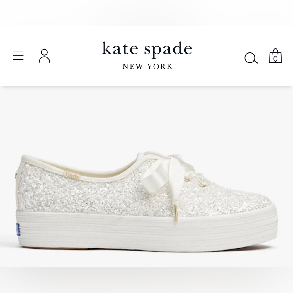 Keds x Kate Spade New York Triple Glitter Platform Sneakers size US 8.5